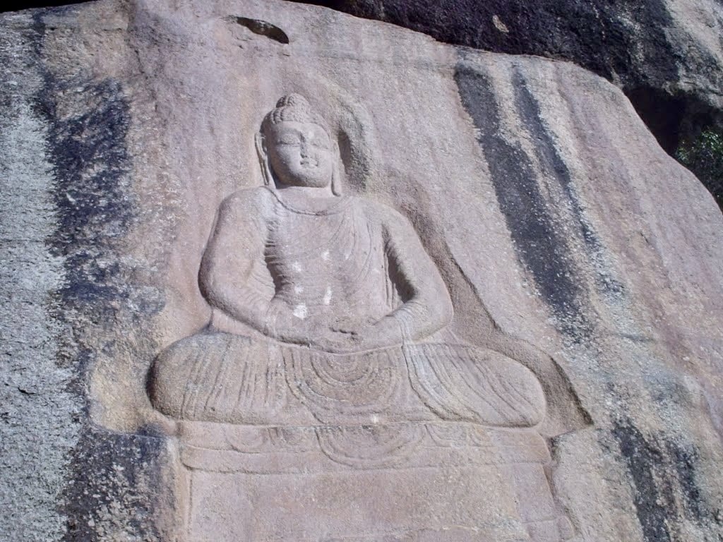 Buddha statue in Jahanabad, Swat.